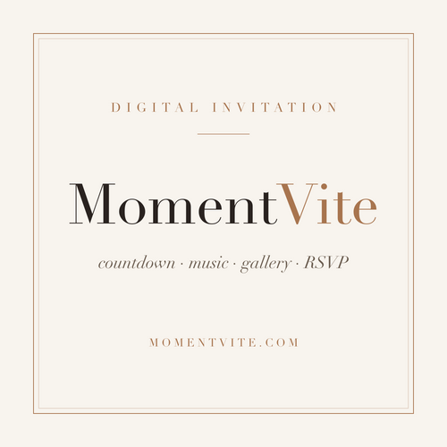 MomentVite digital wedding invitation